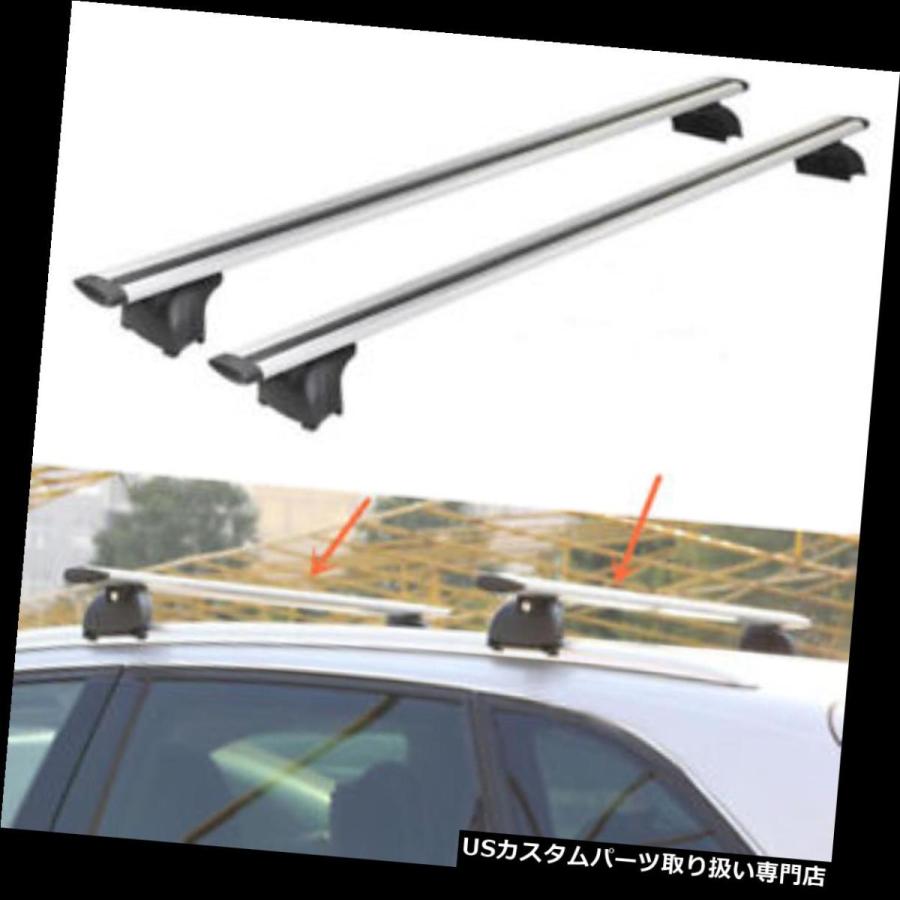 USキャリア ホンダフィットジャズ2009-2015年のための2 *アルミ合金のクロスバーの屋根の貨物荷物の棚 2*Aluminum alloy