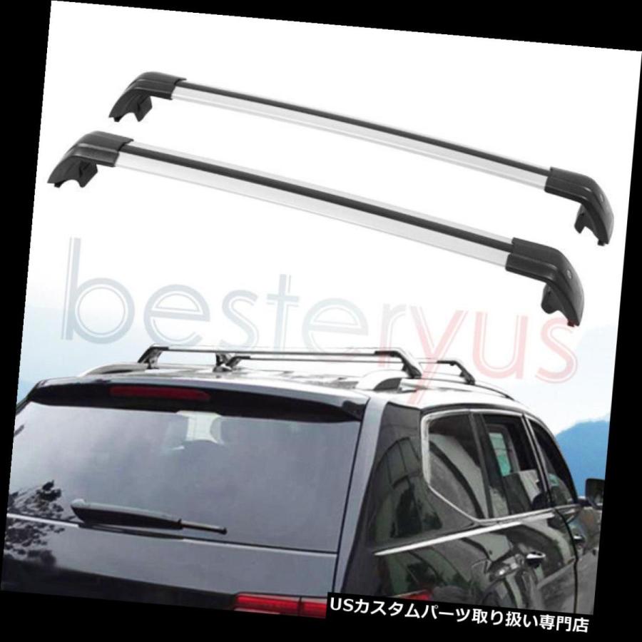 US球歴 鍵を掛けるできるVWフォルクスワーゲンアトラス2018ルーフレールラック用2 PCSクロスバー  2 PCS Cross Bar for アクセサリーパーツ-車、バイク、自転車-自動車