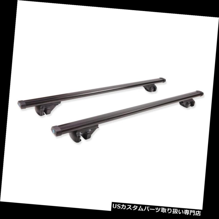 US球歴 スバルフォレスター2008-2016ブラックアルミクロスバールーフラゲッジラック用  For Subaru Forester 2008 ルーフボックス、キャリア-アクセサリーパーツ