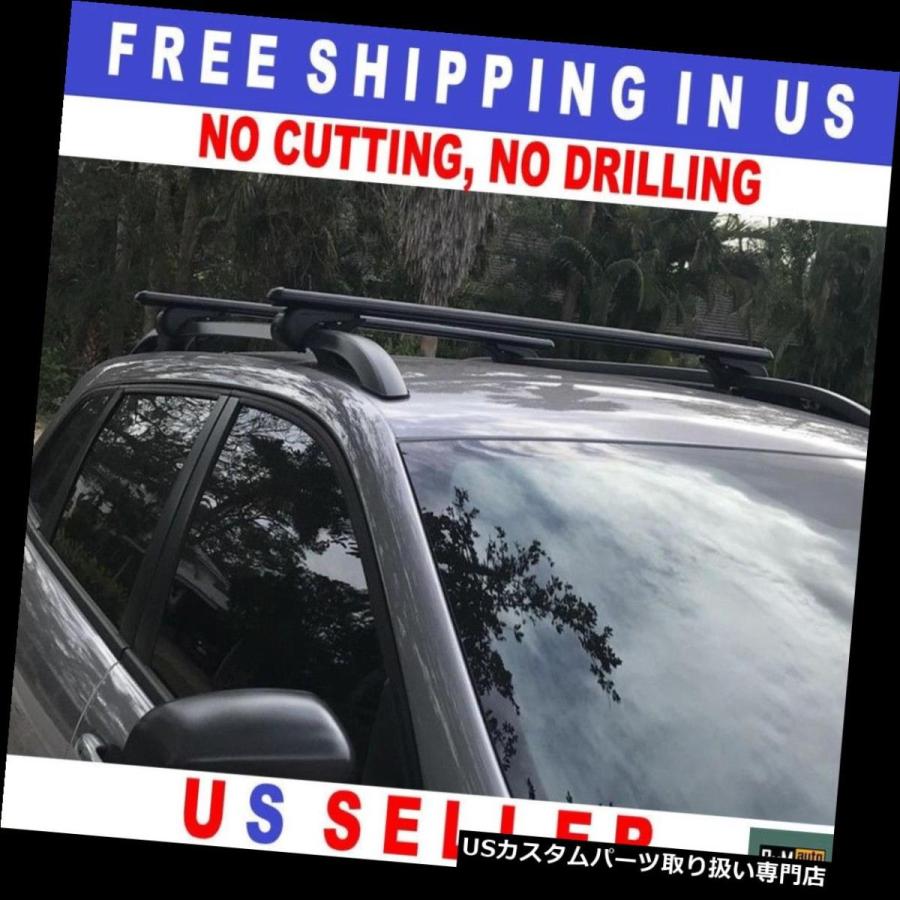 USキャリア トヨタRAV4 2013 - 2017年カートップクロスバーブラックロックアジャスタブル 表 TOYOTA