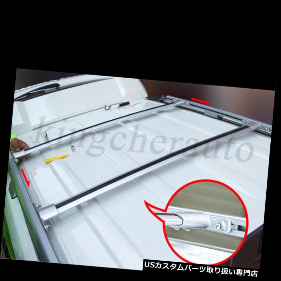 US球歴 トヨタランドクルーザーFJ200 LC200 2008-2018用2本クロスバークロスバーフィット  2Pcs cross 赤ちょうちん c 車、バイク、自転車-ルーフボックス、キャリア-自動車