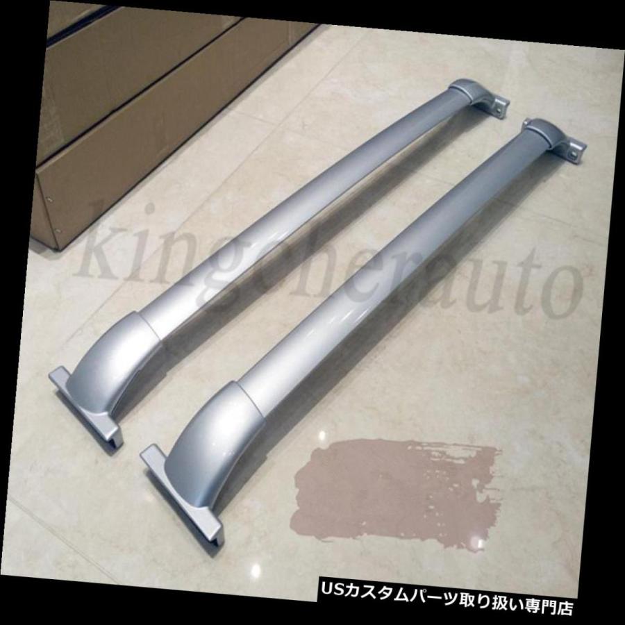 US球歴 日産エクストレイルローグ2014-2018用2本アルミクロスバーレールクロスバーフィット  2Pcs aluminium cross 自動車-ルーフボックス、キャリア