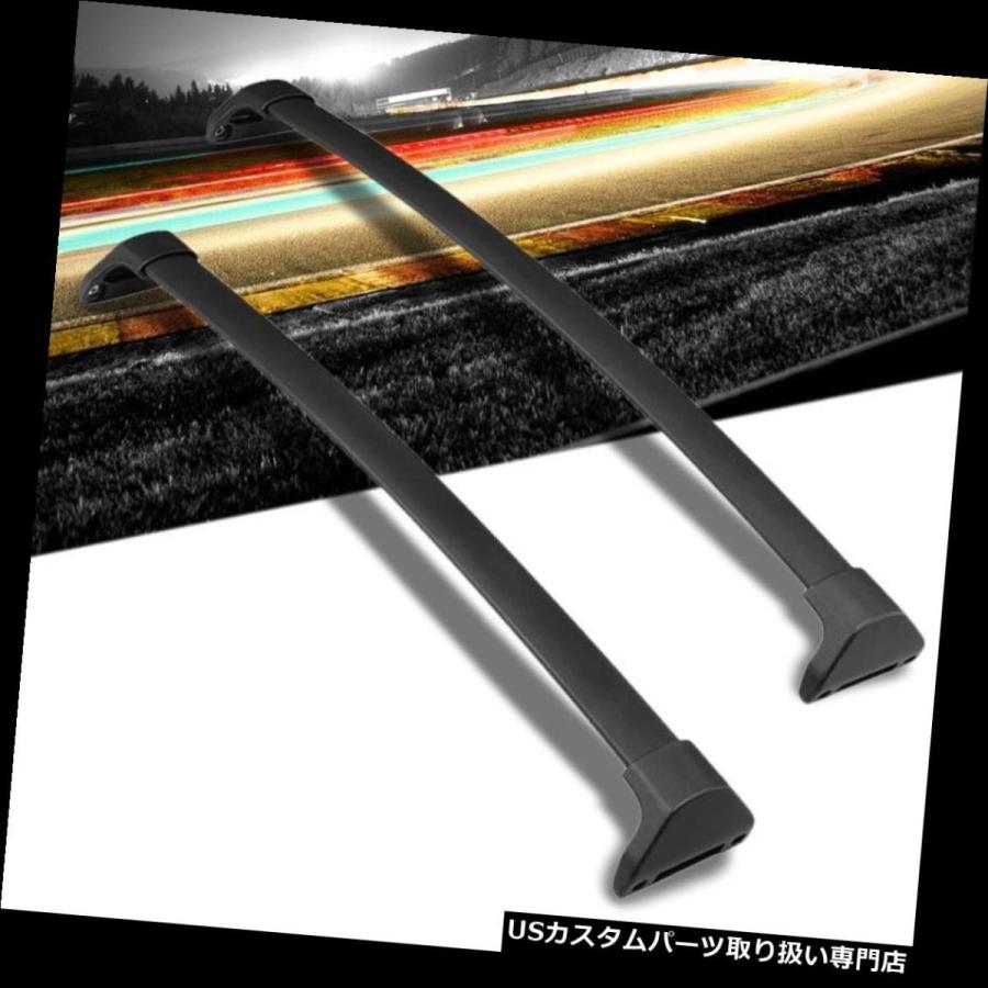 USキャリア 14-18アキュラMDX用ブラックアルミOEスタイルボルトオントップルーフラックレールクロスバー  Black Aluminum OE