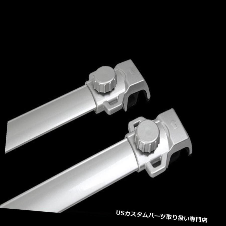 USキャリア JEEP Renegade 2015-2018ルーフレールラッククロスバークロスバーシルバー用2本フィット 2Pcs Fit for_2