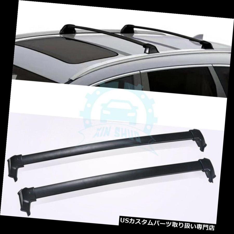 USキャリア ホンダCRV / CR-V 2017-18用ブラックルーフラックレールバークロスバー荷物キャリア  For Honda CRV/CR-