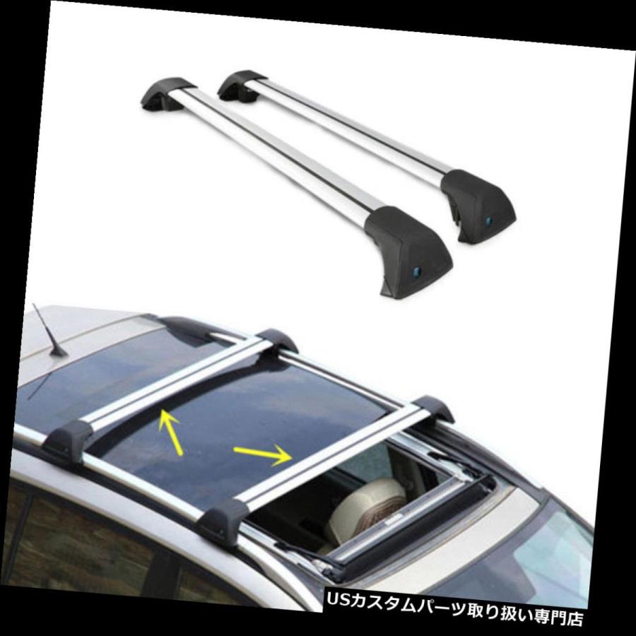 US球歴 フォードエクスプローラー2013-2016用カーゴルーフクロスバーキャリアラックシルバー  For Ford Explorer 201 ルーフボックス、キャリア-車、バイク、自転車-自動車