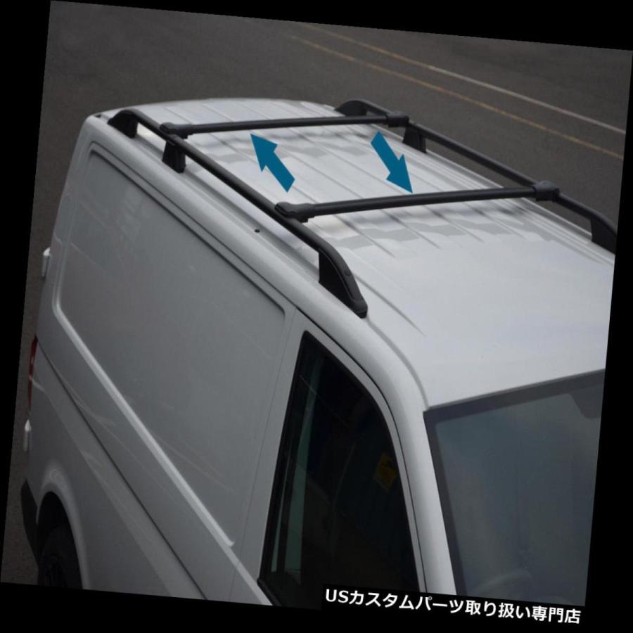 USキャリア ブラッククロスバーレール、ルーフサイドバーに合わせてルノートラフィックにフィット（2014+）  Black Cross Bar Ra_1