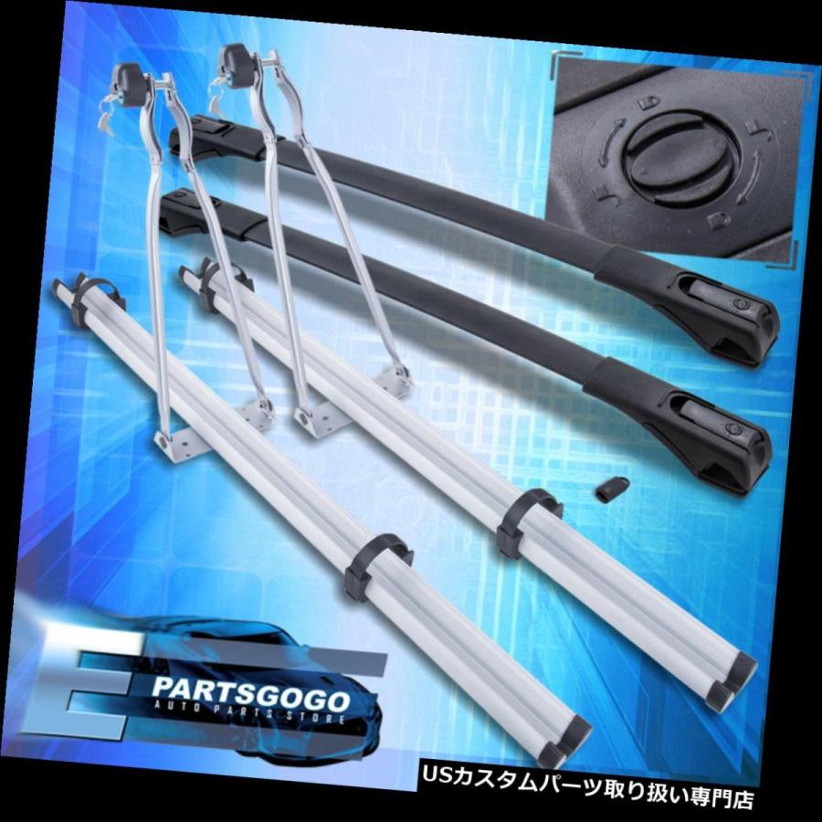 USキャリア 2013-2018トヨタRAV4のためのアルミニウム調節可能な屋根の十字棒+屋根のバイクのキャリア  Aluminum Adjusta