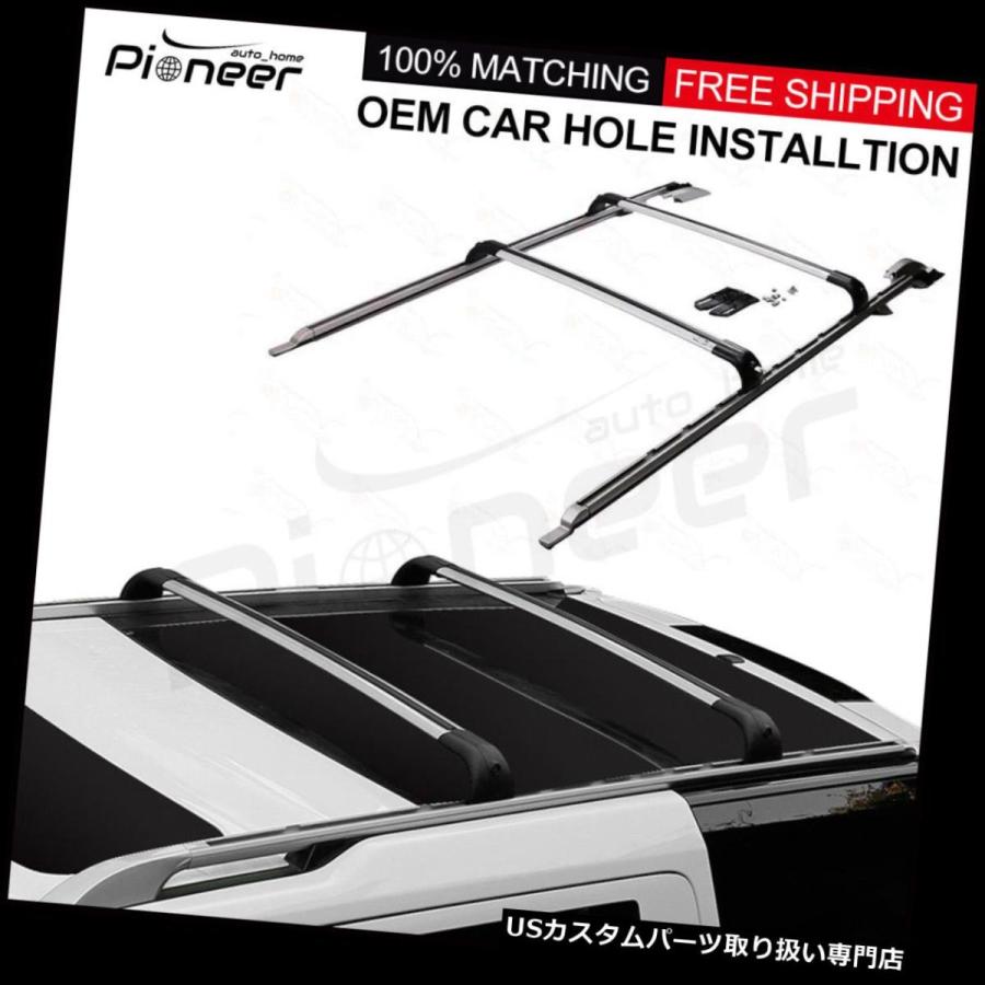 USキャリア 4本はランドローバーディスカバリー4 LR4 2010-2016ルーフレールラッククロスバークロスバーにフィット 4Pcs Fits