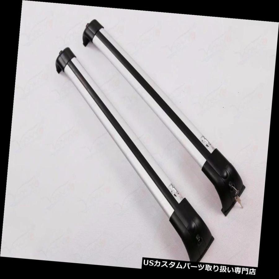 USキャリア 4本はランドローバーディスカバリー4 LR4 2010-2016ルーフレールラッククロスバークロスバーにフィット 4Pcs Fits