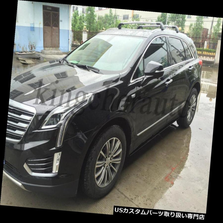 US球歴 CADILLAC XT 5 2016 2017クロスオーバーブラックルーフラックレールクロスバークロスバー用相応う  fit for ルーフボックス、キャリア-自動車-車、バイク、自転車