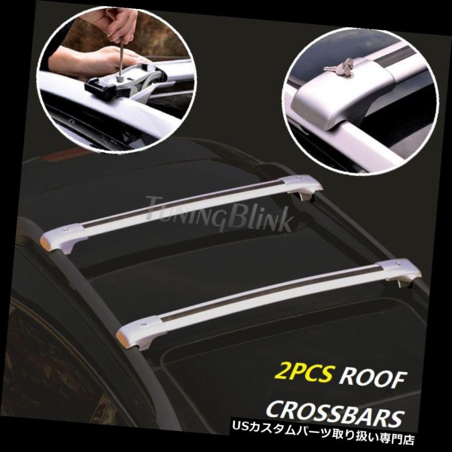 US球歴 地びたクルーザーFJ200 LC200 2008-17用クロスバー手荷物積貨委託貨物ルーフラックレールレール  For Land Cruise ルーフボックス、キャリア-自動車-車、バイク、自転車