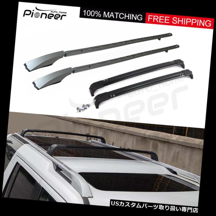 USキャリア 4本ルーフレールラッククロスバークロスバーフィットランドローバーDiscovery4 LR4 2010-2016 4Pcs Roof