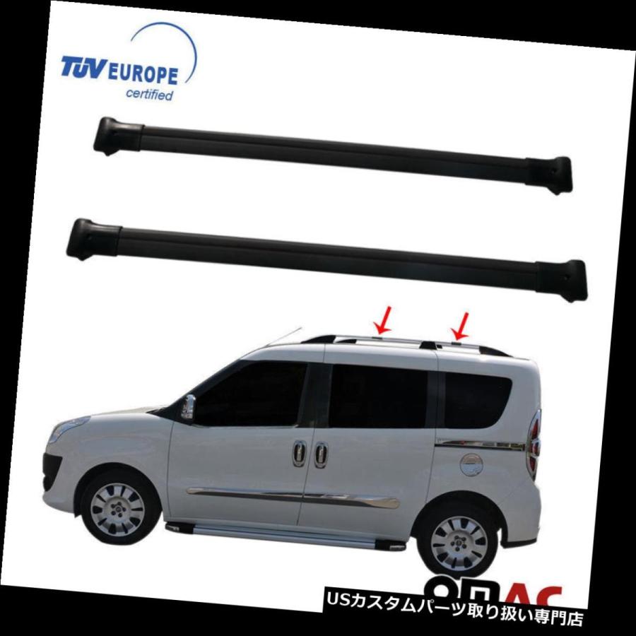 USキャリア DODGE RAM Promaster City 2015-ルーフラッククロスバーレールブラックアルミ2個  DODGE RAM Pr