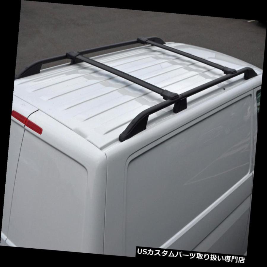 USキャリア Vauxhall Vivaroに合わせてルーフサイドバーに合わせるブラッククロスバーレールセット（2014+）  Black Cros_2