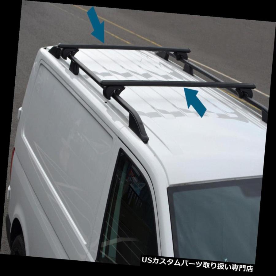 USキャリア ロック可能なフォルクスワーゲンAmarok（2010+）に合うようにルーフレールのための黒い十字バー  Black Cross Bar_1