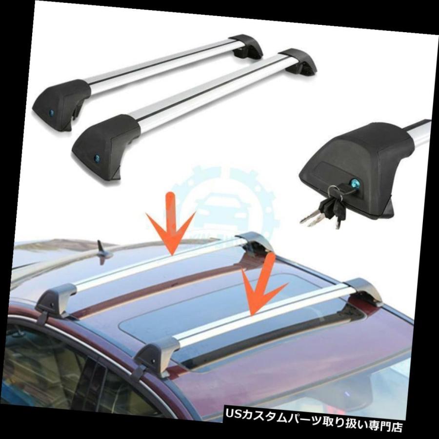 US球歴 1仕掛ける大屋根球歴実用的なルーフラックバーフィット日産Qashqai 2010?2016  1 Set Roof Carriers ルーフボックス、キャリア-車、バイク、自転車