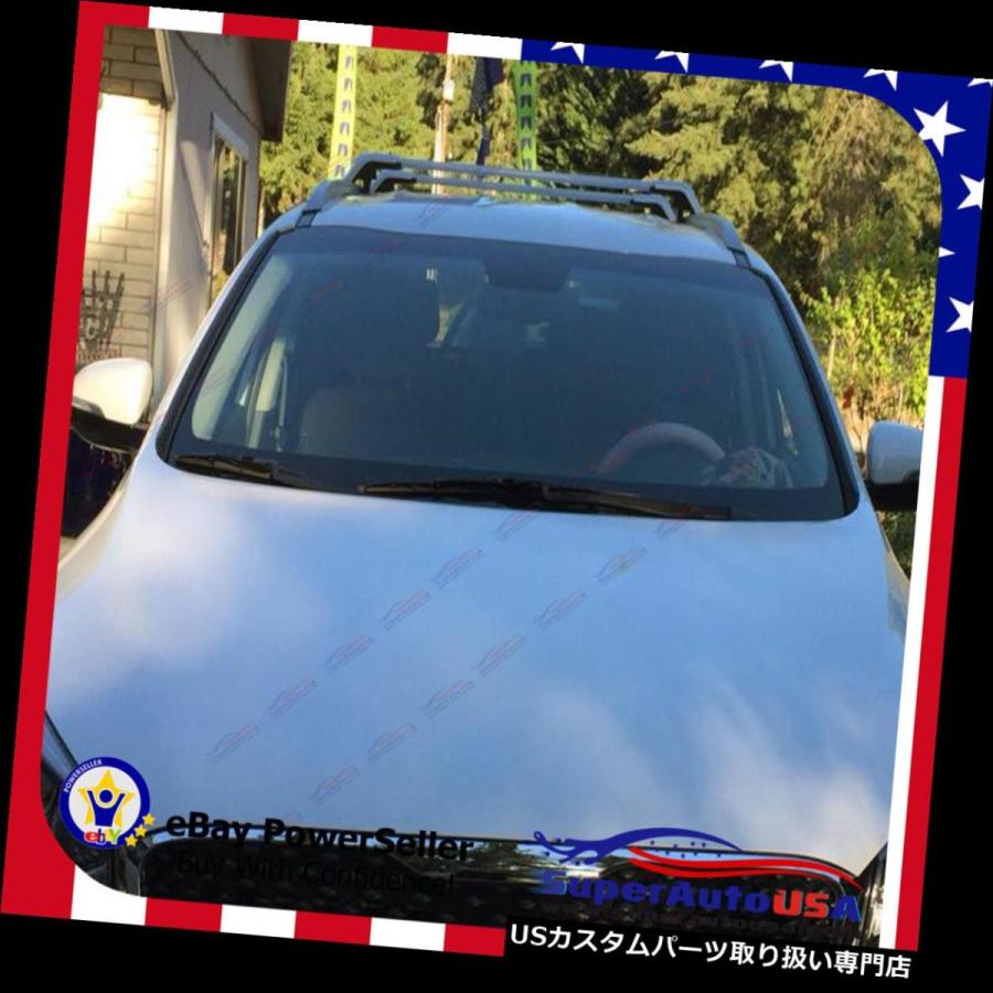 USキャリア トップルーフラックフィット11-18 KIA SPORTAGEシルバー手荷物荷物クロスバークロスバー  Top Roof Rack F_2