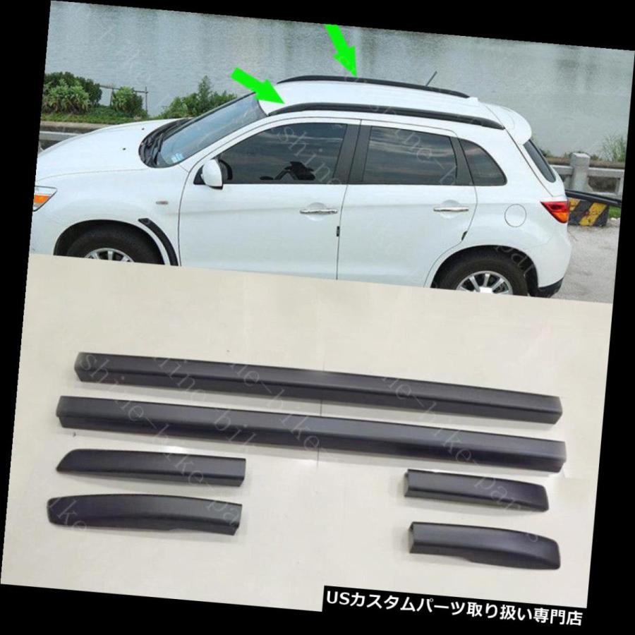 US履歴 三菱アウトランダースポーツ13-15ブラックトップルーフラッククロスバーキャリア用1仕掛ける  1set For Mitsubishi