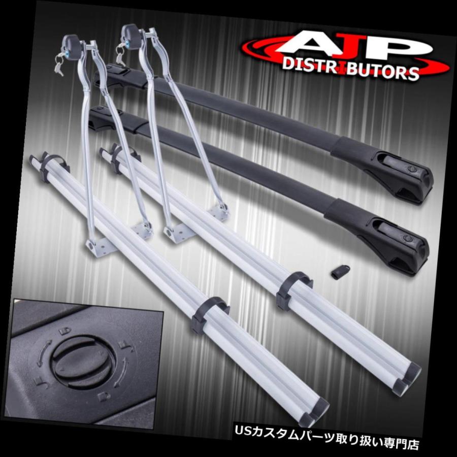 USキャリア 13-18トヨタRav4クロスバールーフトップ自転車キャリアマウントラックアップライトロック  For 13-18 Toyota Ra