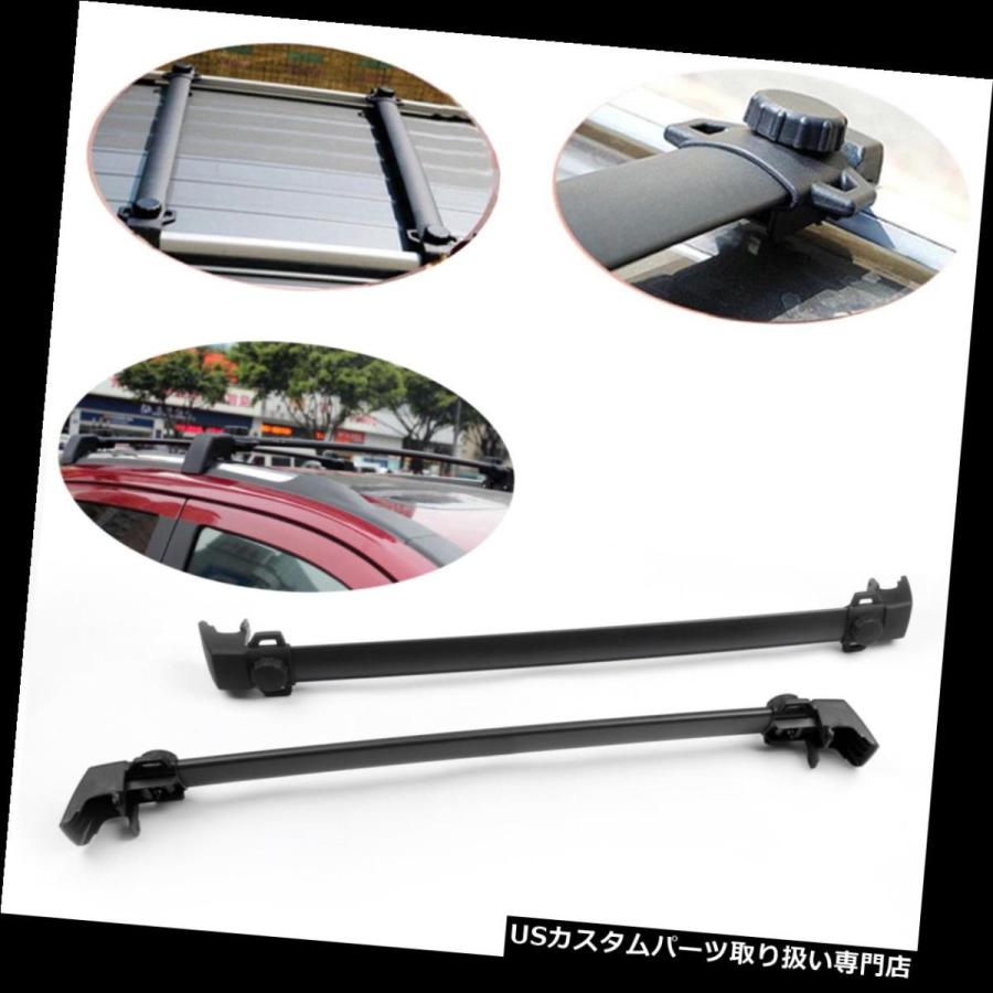 USキャリア 2011-2016年のジープコンパスのための黒い上のルーフラックの十字の柵棒荷物のキャリア  Black Top Roof Rack
