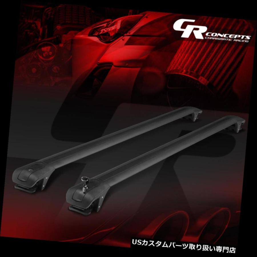USキャリア 車用トップレールW / 0.75 \"厚/ 1   .5\""ワイドバーアルミニウムルーフラッククロスバー+ロック"