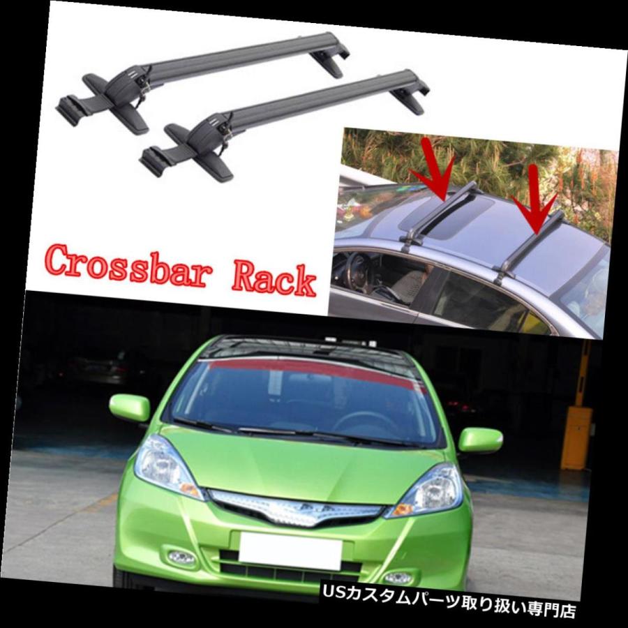 US球歴 ホンダ相応う2009-15用2個軽銀アロイ手荷物保持者車の大屋根クロスバー仕合わせ  2pcs Aluminum Alloy Bagg ルーフボックス、キャリア-車、バイク、自転車