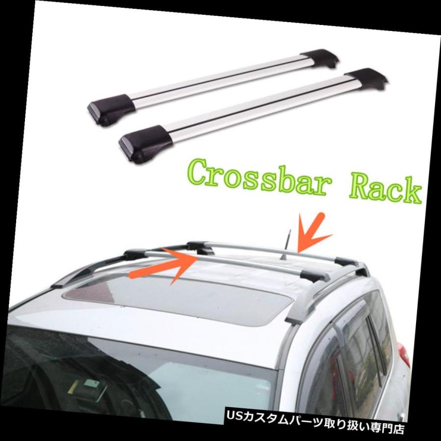 US球歴 トヨタRAV-4 13-16の利益の2X可塑性物質+軽銀  umアロイ大屋根クロスバー積貨委託貨物仕合わせ相応う  2X 自動車-ルーフボックス、キャリア-車、バイク、自転車