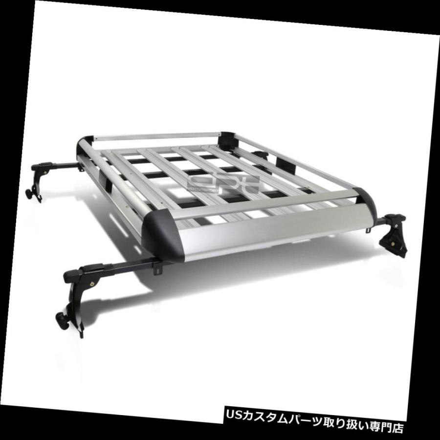 USキャリア 50 \"×38\""調節可能なルーフラックカー/ SUVカーゴラゲージ/バッグキャリアバスケット+クロスバ  R"