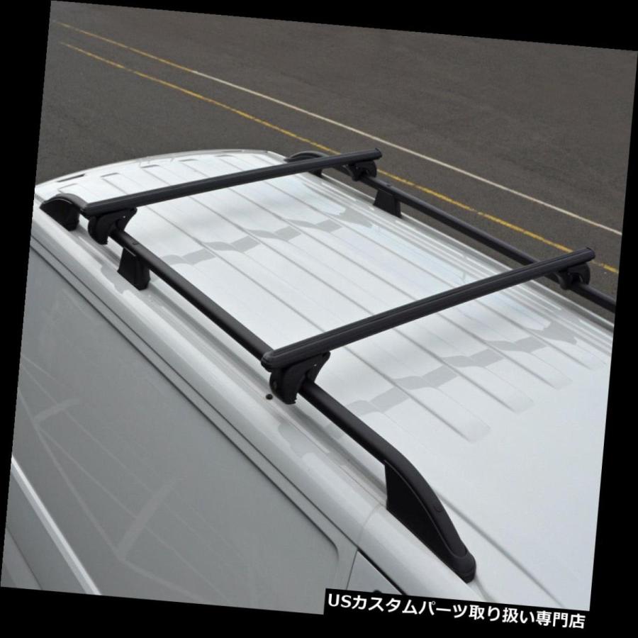 USキャリア ロックできるフォードの運輸習慣（12+）100KGに合うべき屋根柵のための黒い十字バー  Black Cross Bars For R
