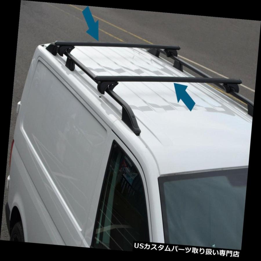 USキャリア ロックできるフォードの運輸習慣（12+）100KGに合うべき屋根柵のための黒い十字バー  Black Cross Bars For R_1