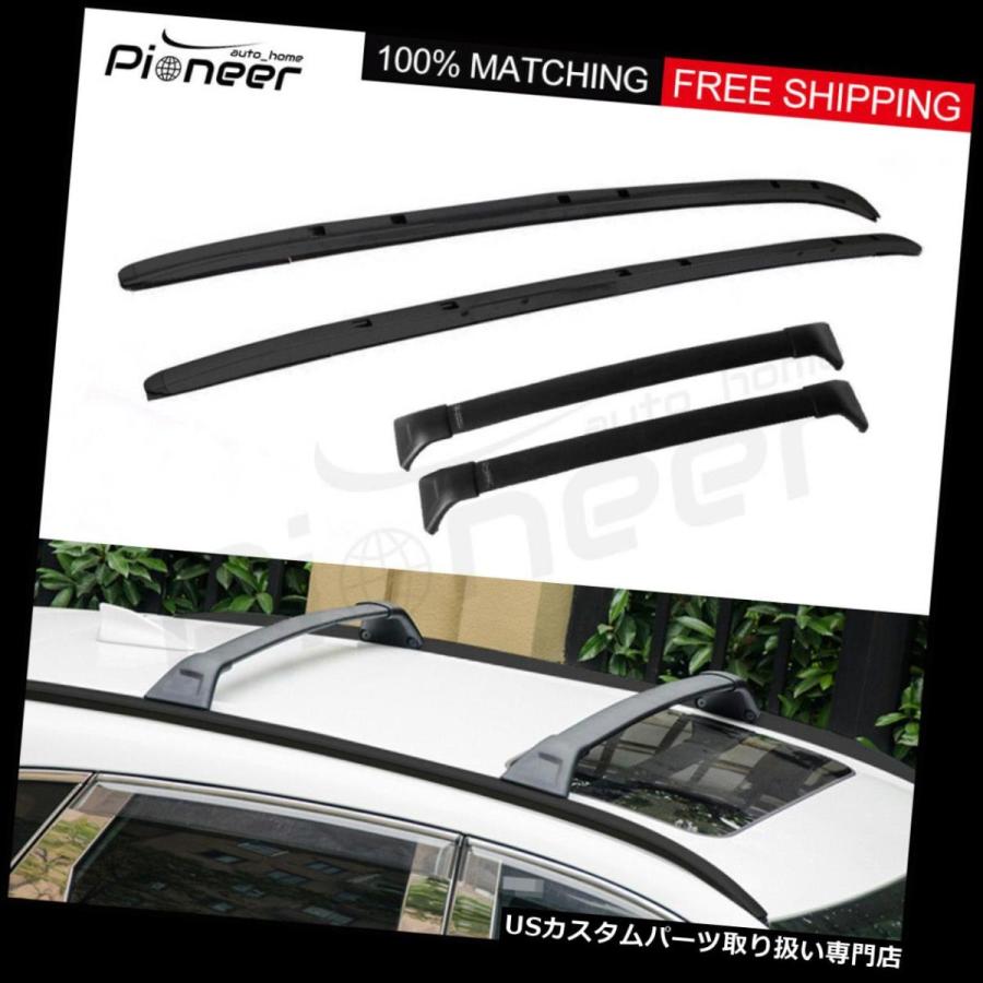 USキャリア 4本アルミルーフラックサイドレールバークロスバーマツダCX-5 2017-2019用 4Pcs Aluminium Roof Rac