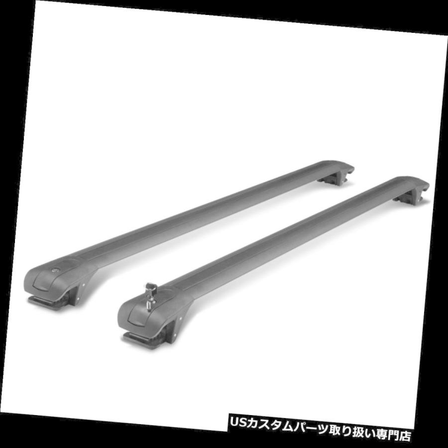 USキャリア 車両のトップレール（0.75 \"厚/ 1   .5\""付き）ワイドバーアルミルーフラッククロスバー+ロック  Fi"