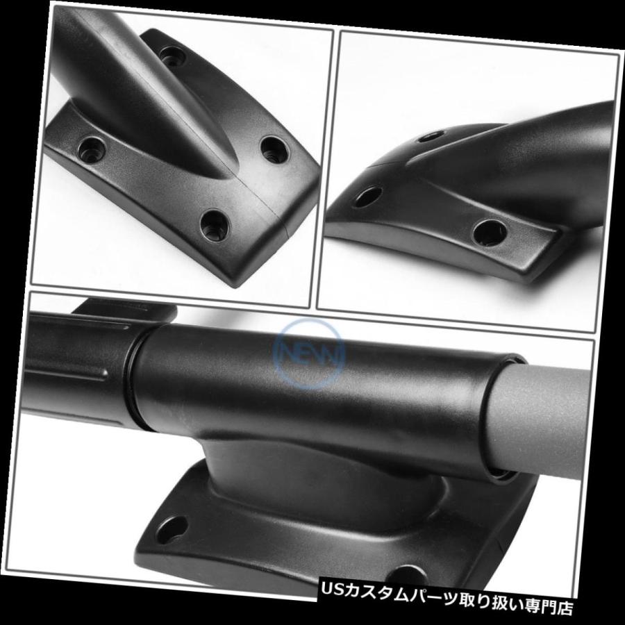USキャリア 2005-17フロンティア4ドア用アルミOEスタイルグレー/ブラックルーフラッククロスバー Aluminum OE Style Gr
