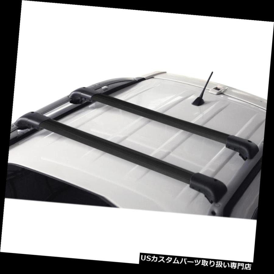 USキャリア 2Xアルミルーフラッククロスバー+車両レール用ロックw / 0.75 \"厚/ 1   .5\""ワイドバー  2X"