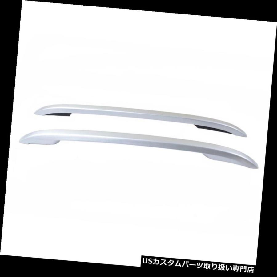 USキャリア トップルーフラッククロスバーオーナメントフレームシルバーフィット日産ナバラピックアップ2014-17 Top Roof Rack C
