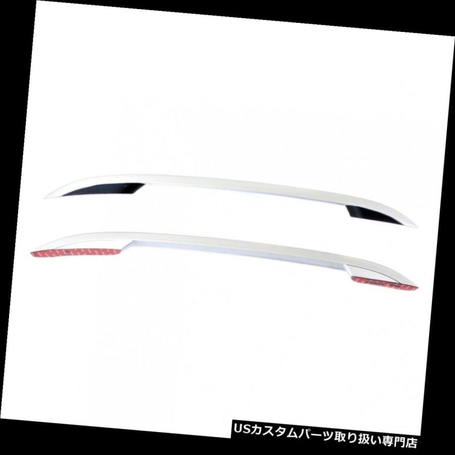 USキャリア トップルーフラッククロスバーオーナメントフレームシルバーフィット日産ナバラピックアップ2014-17 Top Roof Rack C