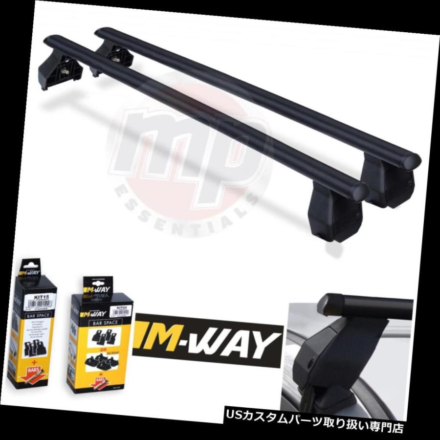 USキャリア ルノーグランドシーニック03-08＃KIT16用MWayブラックスチールルーフラックレールクロスバー  MWay Black Stee