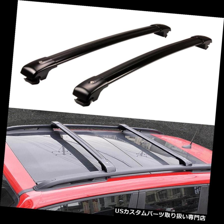 USキャリア ジープ反逆者2015年-2018ロック可能なルーフレールラッククロスバークロスバーのための2本のフィット  2Pcs Fit for
