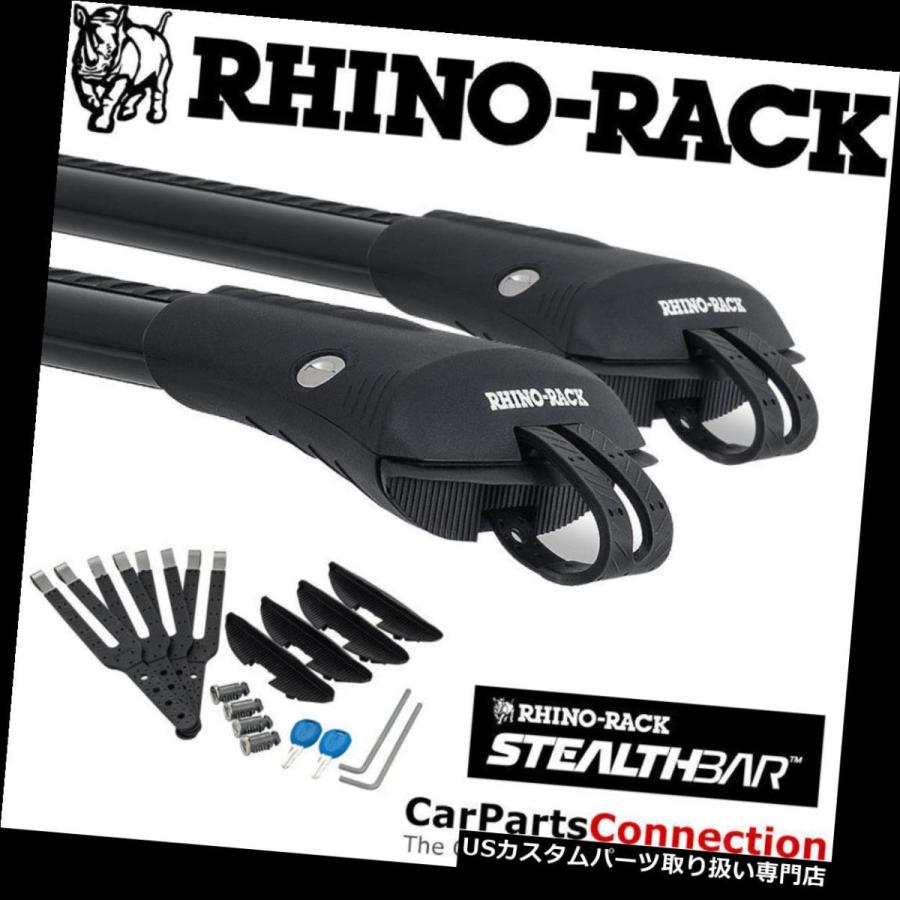 USキャリア RhinoラックJA7975 Vortex StealthBarブラックルーフクロスバーfor Chevy Equinox 2018