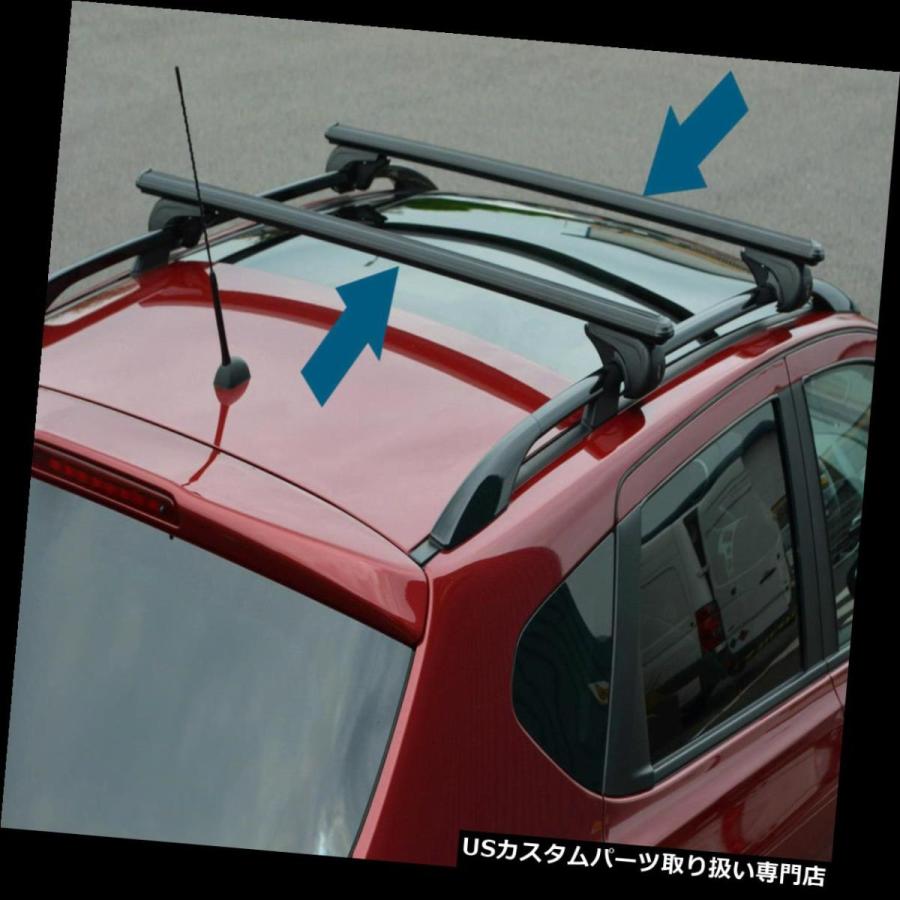 USキャリア Infiniti FX（2008-13）100KGにフィットするルーフレール用ブラッククロスバー  Black Cross Bars_1