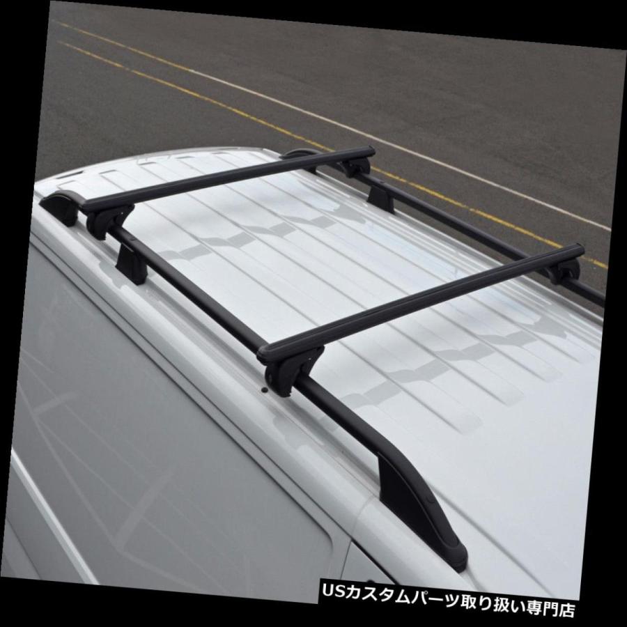 USキャリア ロック可能なメルセデス・ベンツVクラス15+ 100KGに合うように屋根の柵のための黒い十字バー  Black Cross Bars