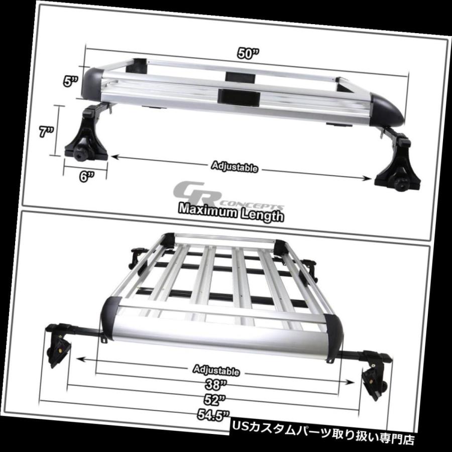 USキャリア 50 \"X 31\""ビレットルーフラックカー/ SUVトップカーゴラゲージ/バッグキャリアバスケット+クロスバ"_2