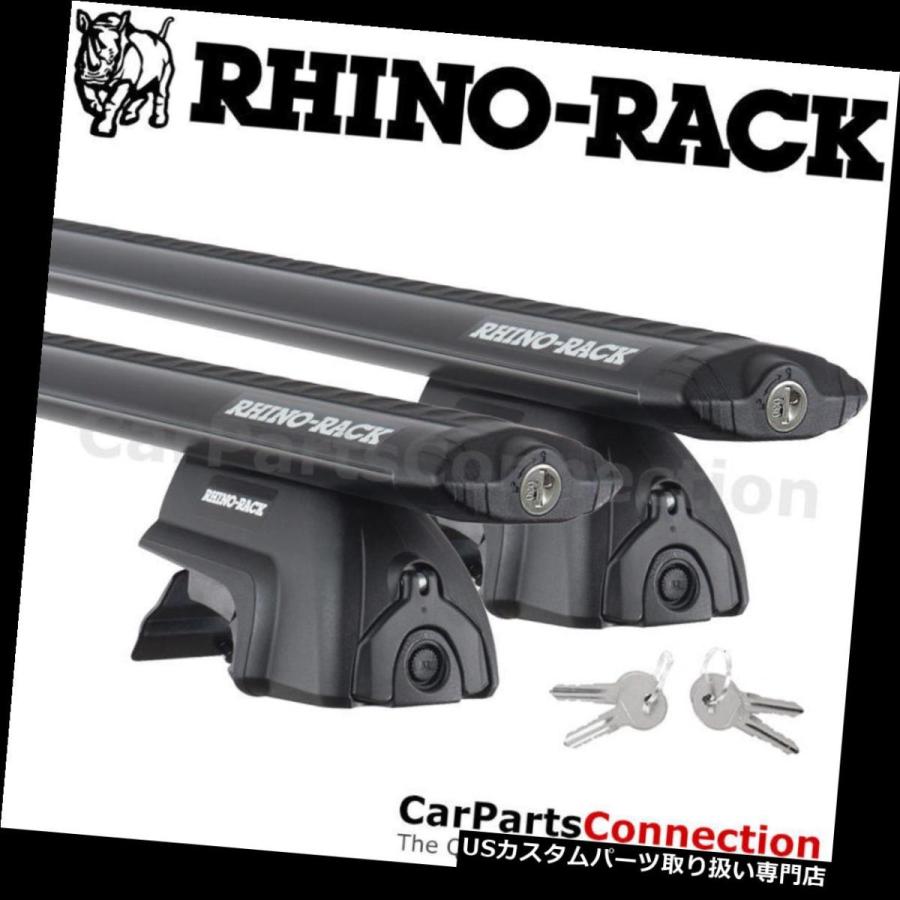 USキャリア RhinoラックJA8877 SXブラックルーフクロスバーベンツGLC SUV（フラッシュレール付き）16-18 Rhino-Rac