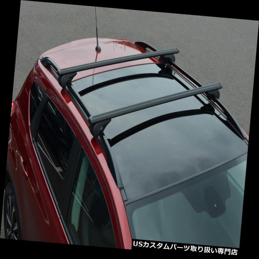 USキャリア Porsche Cayenne（2003-11）100KGにフィットするルーフレール用ブラッククロスバー  Black Cross B