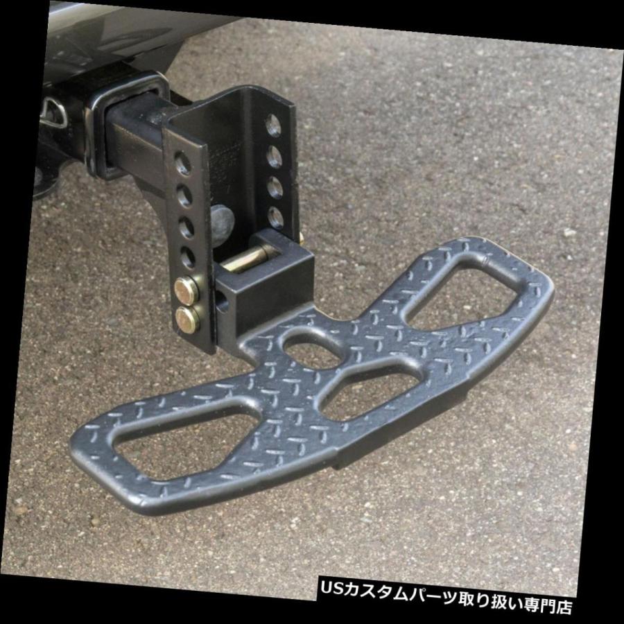 USヒッチメンバー Curt 45909ブラックアジャスタブルチャンネルマウントヒッチステップ  Curt 45909 Black Adjustabl