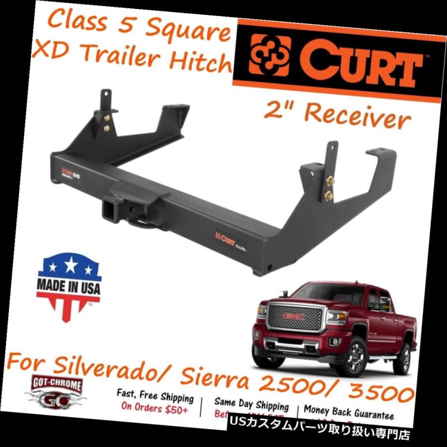 USヒッチメンバー 15460 Curt Xtra Duty Class 5トレーラーヒッチ2 \"レシーバーはSilverado / Sierraにフ"