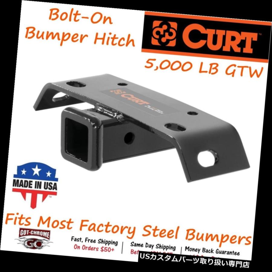 USヒッチメンバー 19030 Curt Bolt-on Glossブラックバンパーヒッチ（5000 GTW、2インチレシーバーチューブ）  1903