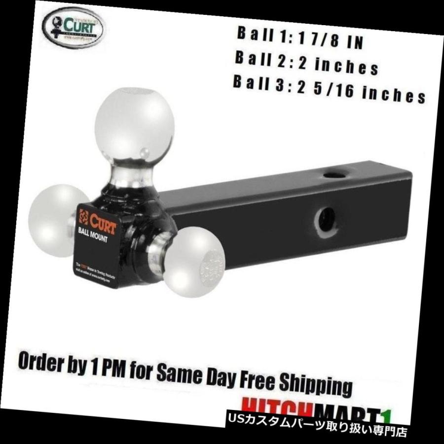 USヒッチメンバー 2 \"トレーラーヒッチトウレシーバー1-7 / 8、2、2-5 / 16\""用マルチボールマウント45001  CURT MULTI"