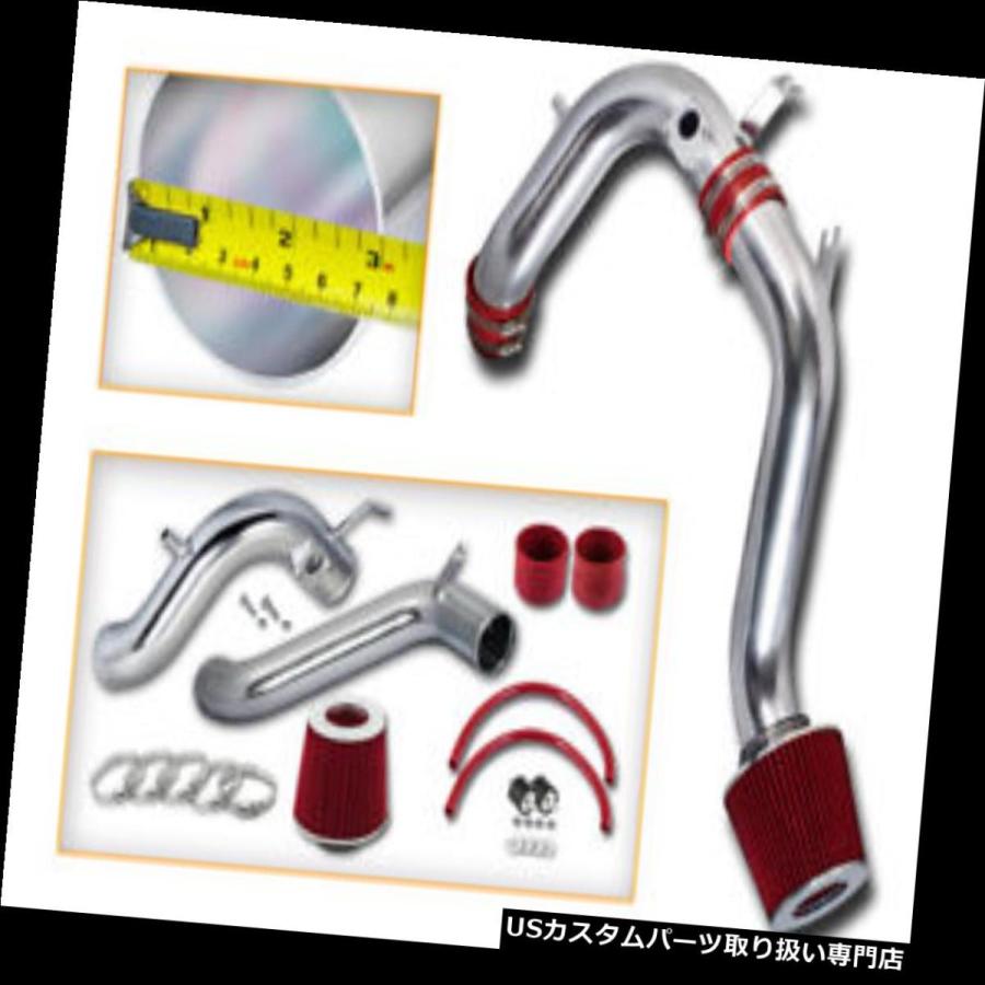 USエアインテーク インナーダクト BCP 08-12アコード2.4L L4コールドエアインテークインダクションキット+ REDフィルター  BCP